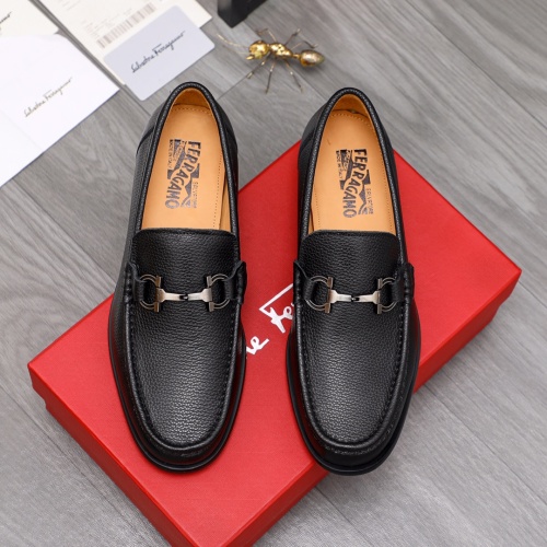 Cheap Salvatore Ferragamo Leather Shoes For Men #1134255 Replica Wholesale [$82.00 USD] [ITEM#1134255] on Replica Salvatore Ferragamo Leather Shoes
