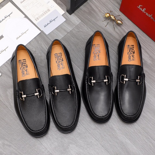 Cheap Salvatore Ferragamo Leather Shoes For Men #1134256 Replica Wholesale [$82.00 USD] [ITEM#1134256] on Replica Salvatore Ferragamo Leather Shoes