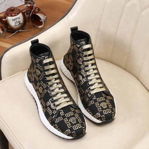Cheap Versace High Tops Shoes For Men #1134396 Replica Wholesale [$80.00 USD] [ITEM#1134396] on Replica Versace High Tops Shoes