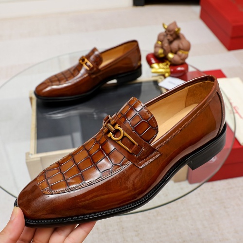 Cheap Salvatore Ferragamo Leather Shoes For Men #1134620 Replica Wholesale [$85.00 USD] [ITEM#1134620] on Replica Salvatore Ferragamo Leather Shoes