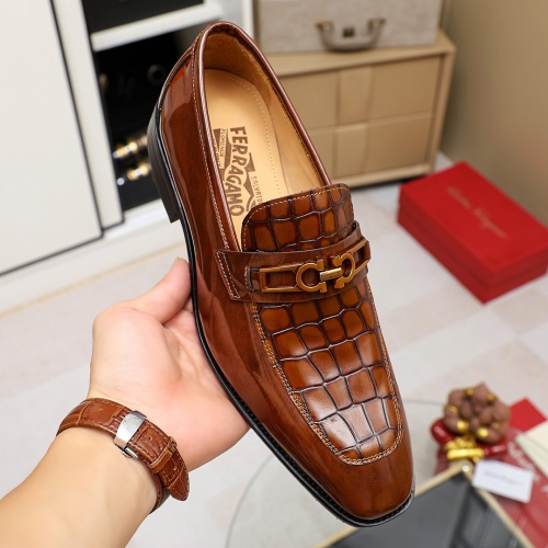 Cheap Salvatore Ferragamo Leather Shoes For Men #1134620 Replica Wholesale [$85.00 USD] [ITEM#1134620] on Replica Salvatore Ferragamo Leather Shoes