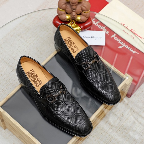 Cheap Salvatore Ferragamo Leather Shoes For Men #1134622 Replica Wholesale [$85.00 USD] [ITEM#1134622] on Replica Salvatore Ferragamo Leather Shoes