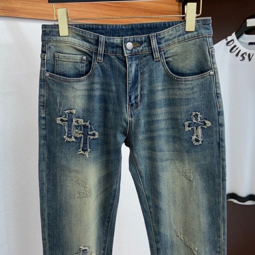 Cheap Chrome Hearts Jeans For Men #1134860 Replica Wholesale [$56.00 USD] [ITEM#1134860] on Replica Chrome Hearts Jeans
