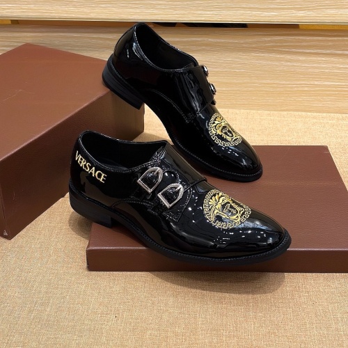 Cheap Versace Leather Shoes For Men #1134902 Replica Wholesale [$80.00 USD] [ITEM#1134902] on Replica Versace Leather Shoes