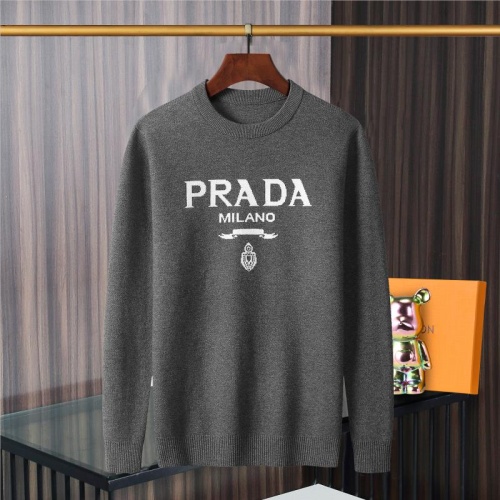 Cheap Prada Sweater Long Sleeved For Men #1134954 Replica Wholesale [$48.00 USD] [ITEM#1134954] on Replica Prada Sweater