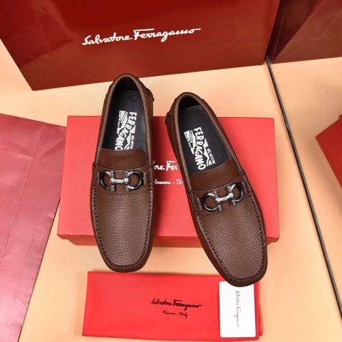 Cheap Salvatore Ferragamo Leather Shoes For Men #1134956 Replica Wholesale [$80.00 USD] [ITEM#1134956] on Replica Salvatore Ferragamo Leather Shoes