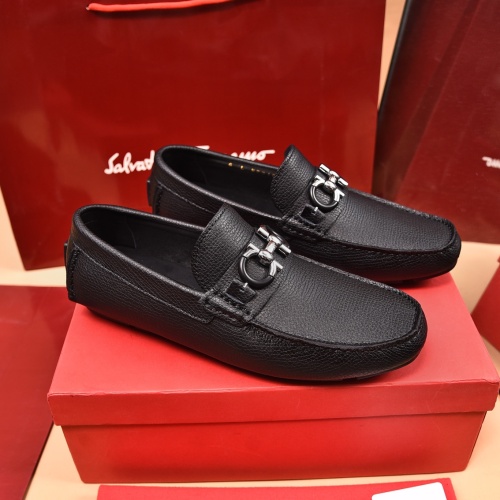 Cheap Salvatore Ferragamo Leather Shoes For Men #1134958 Replica Wholesale [$80.00 USD] [ITEM#1134958] on Replica Salvatore Ferragamo Leather Shoes