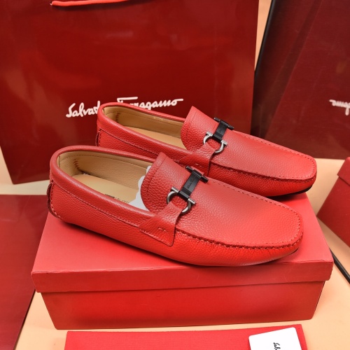 Cheap Salvatore Ferragamo Leather Shoes For Men #1134963 Replica Wholesale [$80.00 USD] [ITEM#1134963] on Replica Salvatore Ferragamo Leather Shoes
