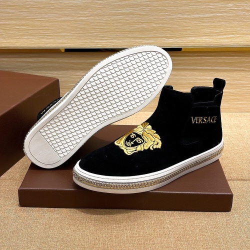 Cheap Versace High Tops Shoes For Men #1134975 Replica Wholesale [$80.00 USD] [ITEM#1134975] on Replica Versace High Tops Shoes