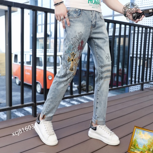 Cheap Chrome Hearts Jeans For Men #1135925 Replica Wholesale [$48.00 USD] [ITEM#1135925] on Replica Chrome Hearts Jeans