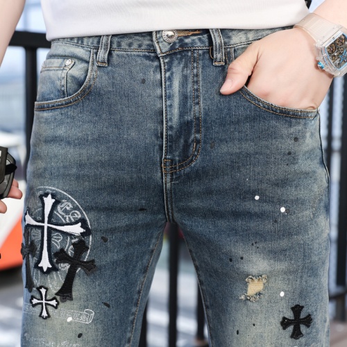 Cheap Chrome Hearts Jeans For Men #1135954 Replica Wholesale [$48.00 USD] [ITEM#1135954] on Replica Chrome Hearts Jeans