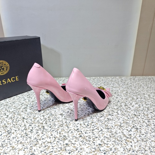Cheap Versace High-Heeled Shoes For Women #1137356 Replica Wholesale [$112.00 USD] [ITEM#1137356] on Replica Versace High-Heeled Shoes