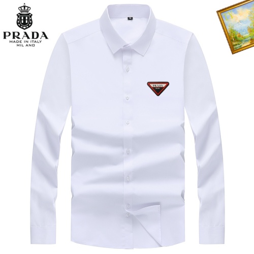 Cheap Prada Shirts Long Sleeved For Men #1137853 Replica Wholesale [$40.00 USD] [ITEM#1137853] on Replica Prada Shirts