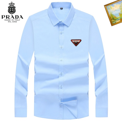 Cheap Prada Shirts Long Sleeved For Men #1137854 Replica Wholesale [$40.00 USD] [ITEM#1137854] on Replica Prada Shirts