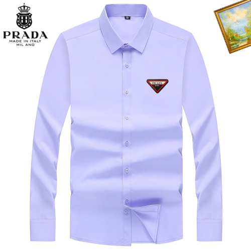 Cheap Prada Shirts Long Sleeved For Men #1137856 Replica Wholesale [$40.00 USD] [ITEM#1137856] on Replica Prada Shirts