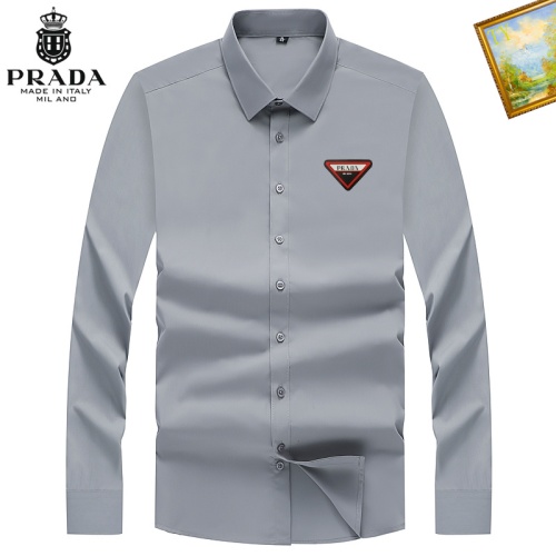 Cheap Prada Shirts Long Sleeved For Men #1137857 Replica Wholesale [$40.00 USD] [ITEM#1137857] on Replica Prada Shirts