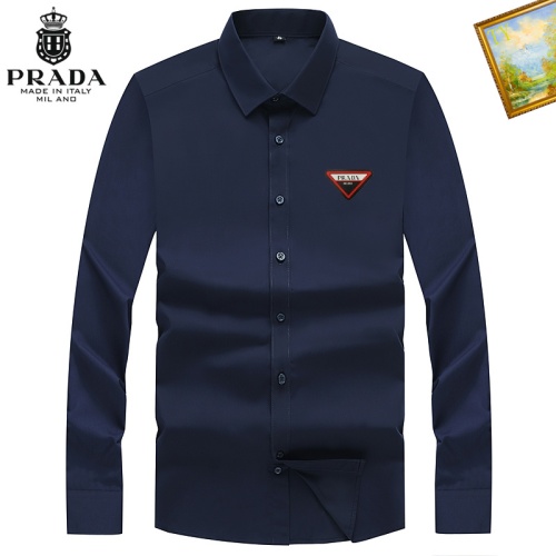 Cheap Prada Shirts Long Sleeved For Men #1137858 Replica Wholesale [$40.00 USD] [ITEM#1137858] on Replica Prada Shirts