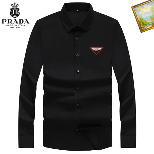 Cheap Prada Shirts Long Sleeved For Men #1137859 Replica Wholesale [$40.00 USD] [ITEM#1137859] on Replica Prada Shirts
