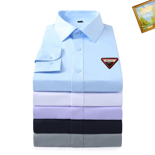 Cheap Prada Shirts Long Sleeved For Men #1137859 Replica Wholesale [$40.00 USD] [ITEM#1137859] on Replica Prada Shirts