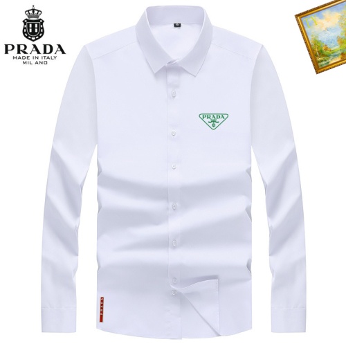 Cheap Prada Shirts Long Sleeved For Men #1137865 Replica Wholesale [$40.00 USD] [ITEM#1137865] on Replica Prada Shirts
