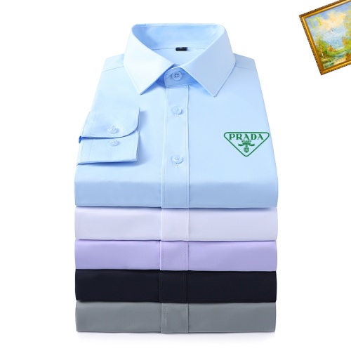 Cheap Prada Shirts Long Sleeved For Men #1137865 Replica Wholesale [$40.00 USD] [ITEM#1137865] on Replica Prada Shirts