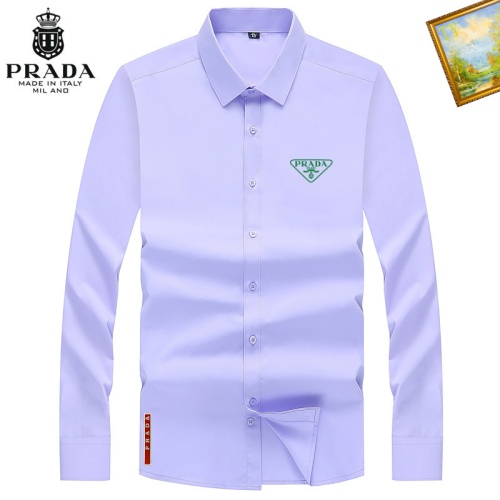 Cheap Prada Shirts Long Sleeved For Men #1137867 Replica Wholesale [$40.00 USD] [ITEM#1137867] on Replica Prada Shirts