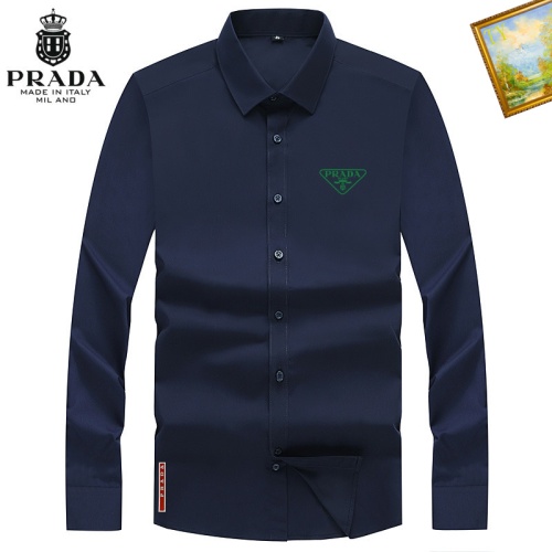 Cheap Prada Shirts Long Sleeved For Men #1137869 Replica Wholesale [$40.00 USD] [ITEM#1137869] on Replica Prada Shirts
