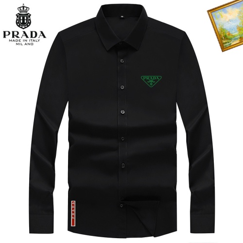 Cheap Prada Shirts Long Sleeved For Men #1137870 Replica Wholesale [$40.00 USD] [ITEM#1137870] on Replica Prada Shirts