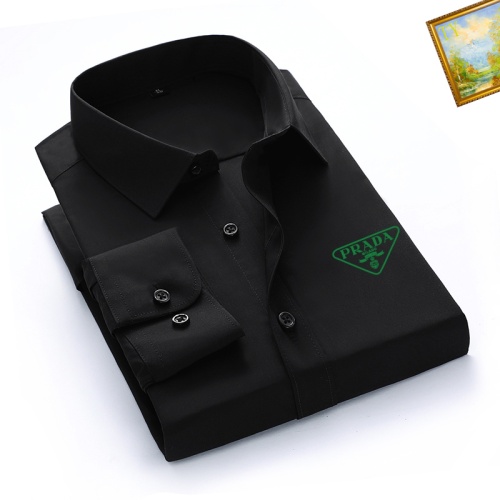 Cheap Prada Shirts Long Sleeved For Men #1137870 Replica Wholesale [$40.00 USD] [ITEM#1137870] on Replica Prada Shirts