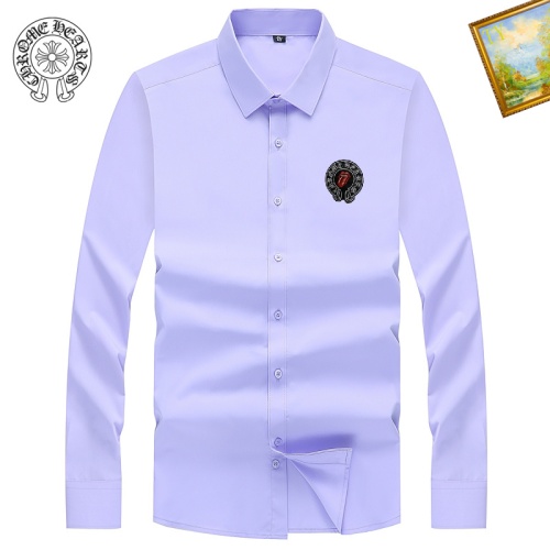 Cheap Chrome Hearts Shirts Long Sleeved For Men #1137874 Replica Wholesale [$40.00 USD] [ITEM#1137874] on Replica Chrome Hearts Shirts
