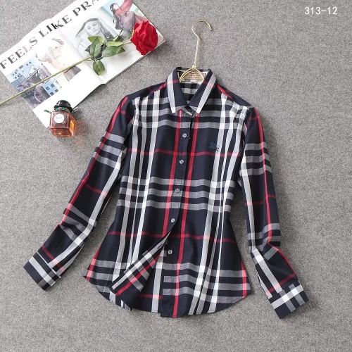 Cheap Burberry Shirts Long Sleeved For Women #1138214 Replica Wholesale [$38.00 USD] [ITEM#1138214] on Replica Burberry Shirts