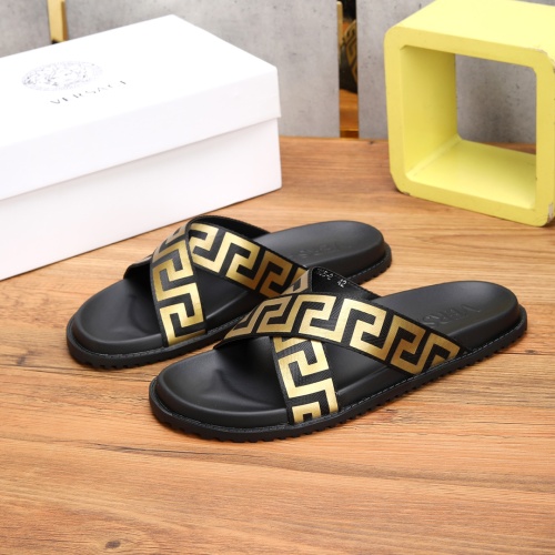 Cheap Versace Slippers For Men #1139399 Replica Wholesale [$52.00 USD] [ITEM#1139399] on Replica Versace Slippers