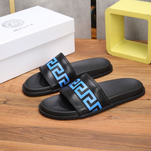 Cheap Versace Slippers For Men #1139410 Replica Wholesale [$52.00 USD] [ITEM#1139410] on Replica Versace Slippers