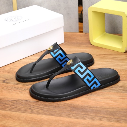 Cheap Versace Slippers For Men #1139411 Replica Wholesale [$52.00 USD] [ITEM#1139411] on Replica Versace Slippers