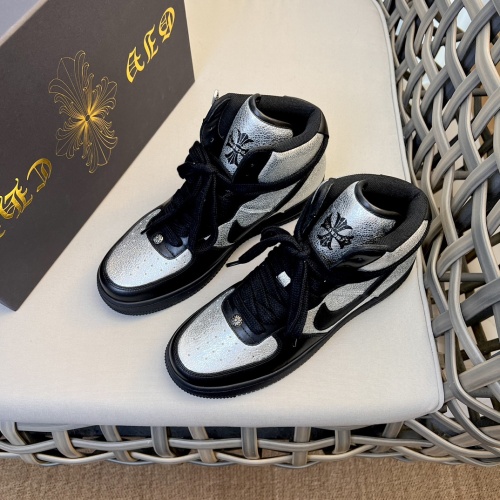 Cheap Chrome Hearts High Tops Shoes For Men #1140098 Replica Wholesale [$140.00 USD] [ITEM#1140098] on Replica Chrome Hearts High Tops Shoes