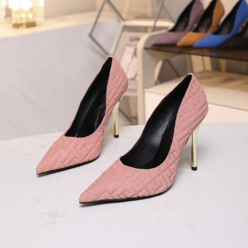 Cheap Balmain High-Heeled Shoes For Women #1140141 Replica Wholesale [$82.00 USD] [ITEM#1140141] on Replica Balmain High-Heeled Shoes