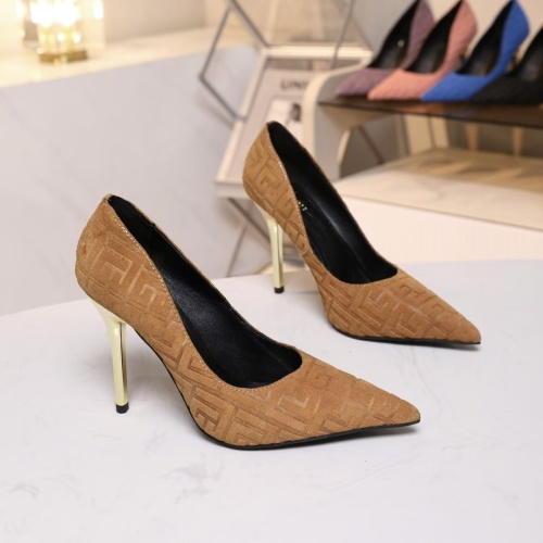 Cheap Balmain High-Heeled Shoes For Women #1140143 Replica Wholesale [$82.00 USD] [ITEM#1140143] on Replica Balmain High-Heeled Shoes