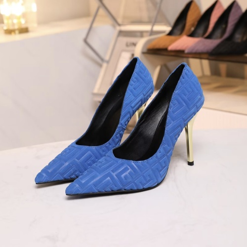 Cheap Balmain High-Heeled Shoes For Women #1140144 Replica Wholesale [$82.00 USD] [ITEM#1140144] on Replica Balmain High-Heeled Shoes