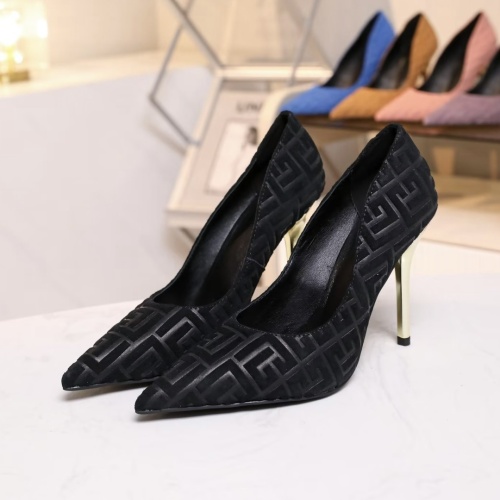 Cheap Balmain High-Heeled Shoes For Women #1140145 Replica Wholesale [$82.00 USD] [ITEM#1140145] on Replica Balmain High-Heeled Shoes