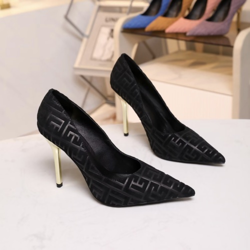 Cheap Balmain High-Heeled Shoes For Women #1140145 Replica Wholesale [$82.00 USD] [ITEM#1140145] on Replica Balmain High-Heeled Shoes