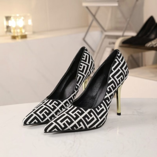 Cheap Balmain High-Heeled Shoes For Women #1140146 Replica Wholesale [$82.00 USD] [ITEM#1140146] on Replica Balmain High-Heeled Shoes