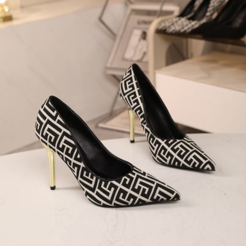 Cheap Balmain High-Heeled Shoes For Women #1140147 Replica Wholesale [$82.00 USD] [ITEM#1140147] on Replica Balmain High-Heeled Shoes