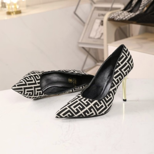 Cheap Balmain High-Heeled Shoes For Women #1140147 Replica Wholesale [$82.00 USD] [ITEM#1140147] on Replica Balmain High-Heeled Shoes