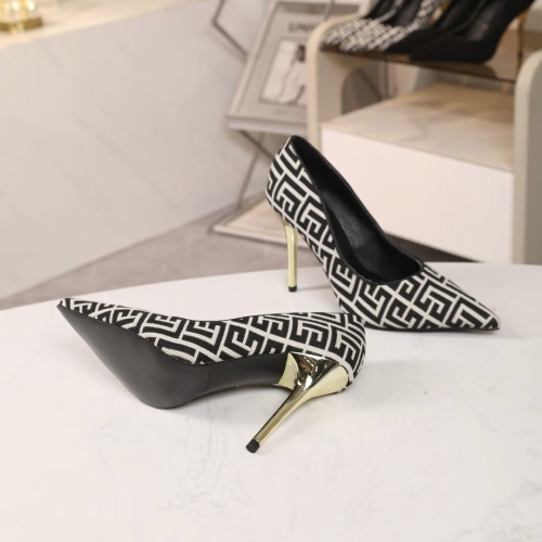 Cheap Balmain High-Heeled Shoes For Women #1140147 Replica Wholesale [$82.00 USD] [ITEM#1140147] on Replica Balmain High-Heeled Shoes