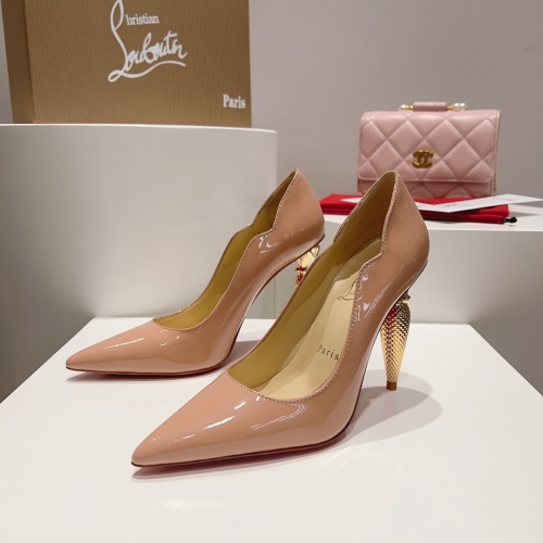 Cheap Christian Louboutin High-heeled shoes For Women #1140987 Replica Wholesale [$122.00 USD] [ITEM#1140987] on Replica Christian Louboutin High-heeled shoes