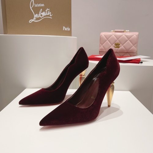 Cheap Christian Louboutin High-heeled shoes For Women #1140989 Replica Wholesale [$122.00 USD] [ITEM#1140989] on Replica Christian Louboutin High-heeled shoes