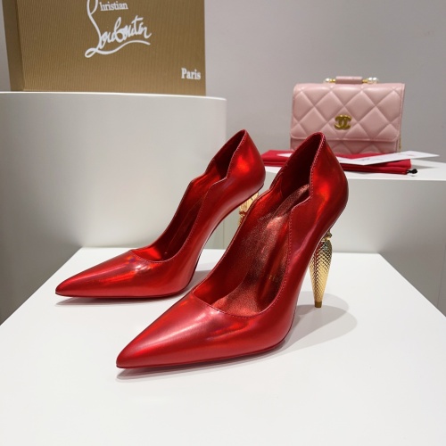 Cheap Christian Louboutin High-heeled shoes For Women #1140991 Replica Wholesale [$122.00 USD] [ITEM#1140991] on Replica Christian Louboutin High-heeled shoes