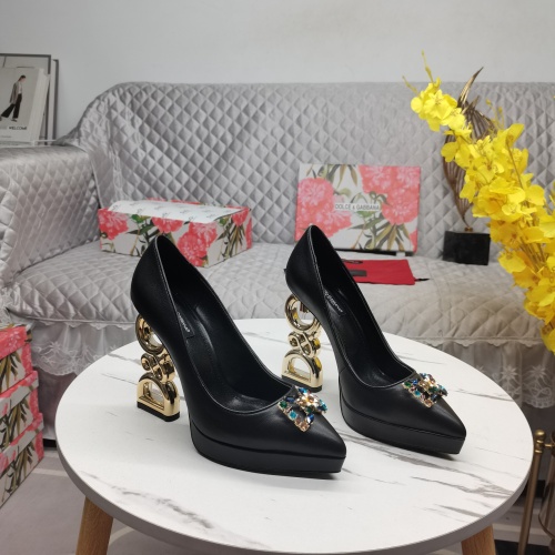 Cheap Dolce &amp; Gabbana D&amp;G High-Heeled Shoes For Women #1141190 Replica Wholesale [$160.00 USD] [ITEM#1141190] on Replica Dolce &amp; Gabbana D&amp;G High-Heeled Shoes