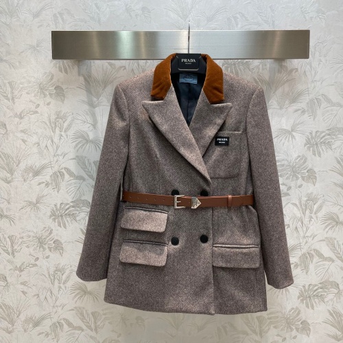 Cheap Prada New Jackets Long Sleeved For Women #1141285 Replica Wholesale [$105.00 USD] [ITEM#1141285] on Replica Prada Jackets