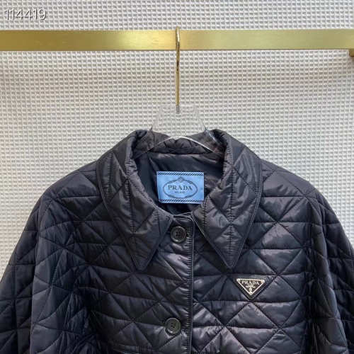 Cheap Prada Coat Long Sleeved For Women #1141286 Replica Wholesale [$115.00 USD] [ITEM#1141286] on Replica Prada Coat